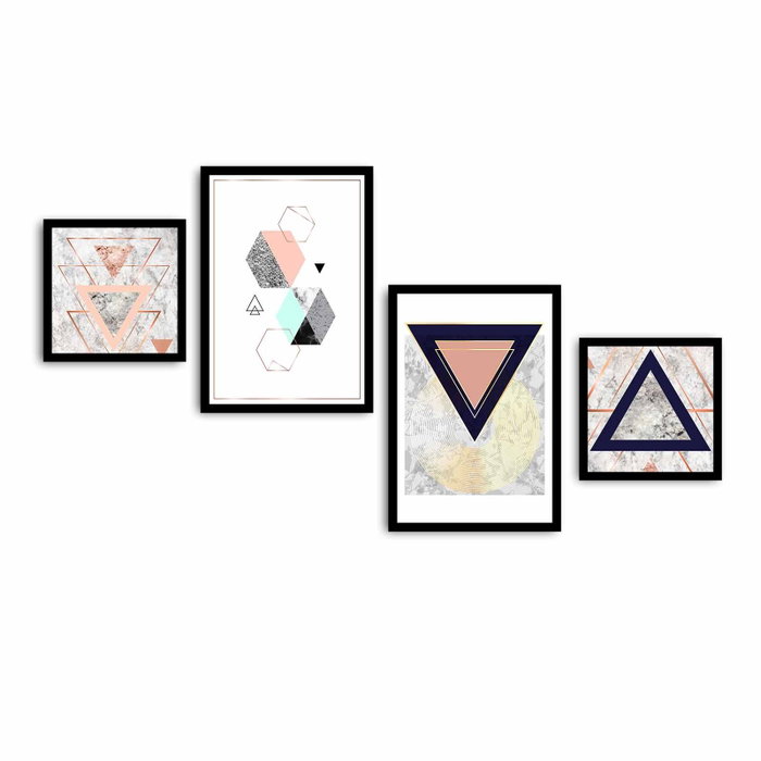 Wallity Cuadro Decorativo Enmarcado en MDF (4 Piezas)